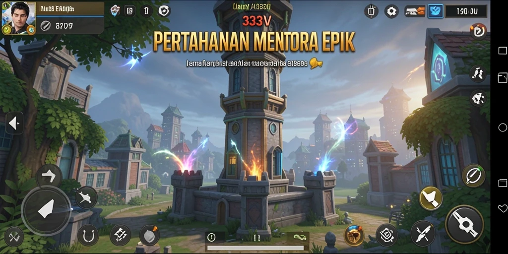 Tangkapan layar utama dari gameplay seru dan strategis dalam 333V.