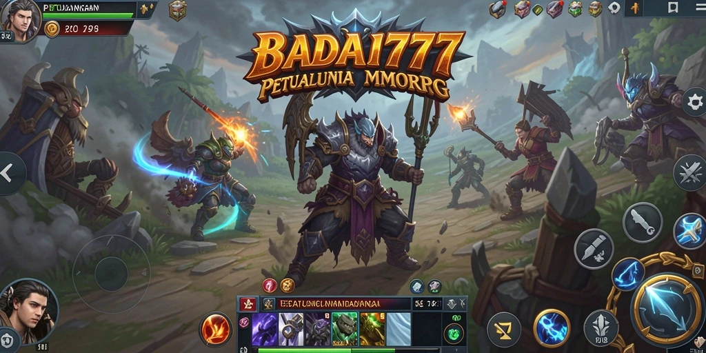 Menampilkan gameplay seru dalam dunia MMORPG BADAI777.