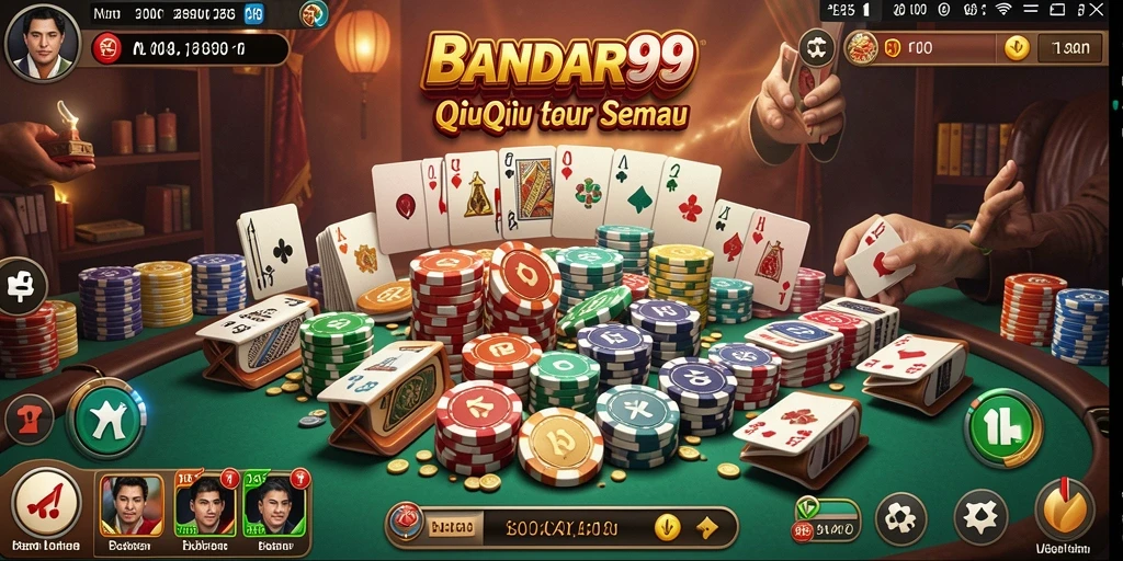 Screenshot utama BANDAR99 menunjukkan aksi QiuQiu yang mendebarkan.
