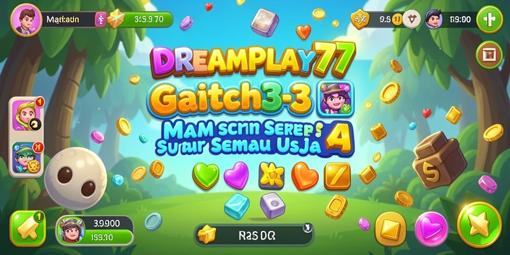 Tampilan gameplay menarik dari DREAMPLAY77 saat mencocokkan item.