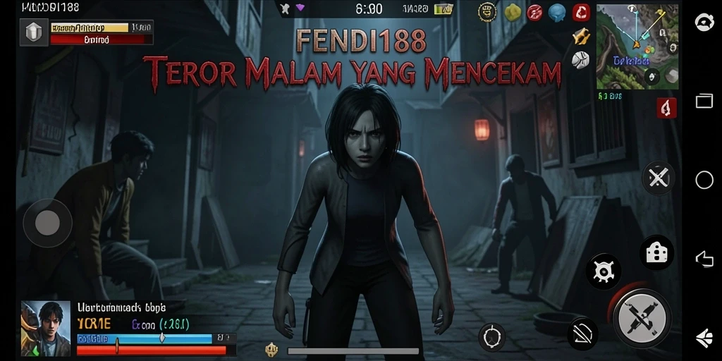 Visual gameplay yang mencekam dari FENDI188 menampilkan suasana angker.