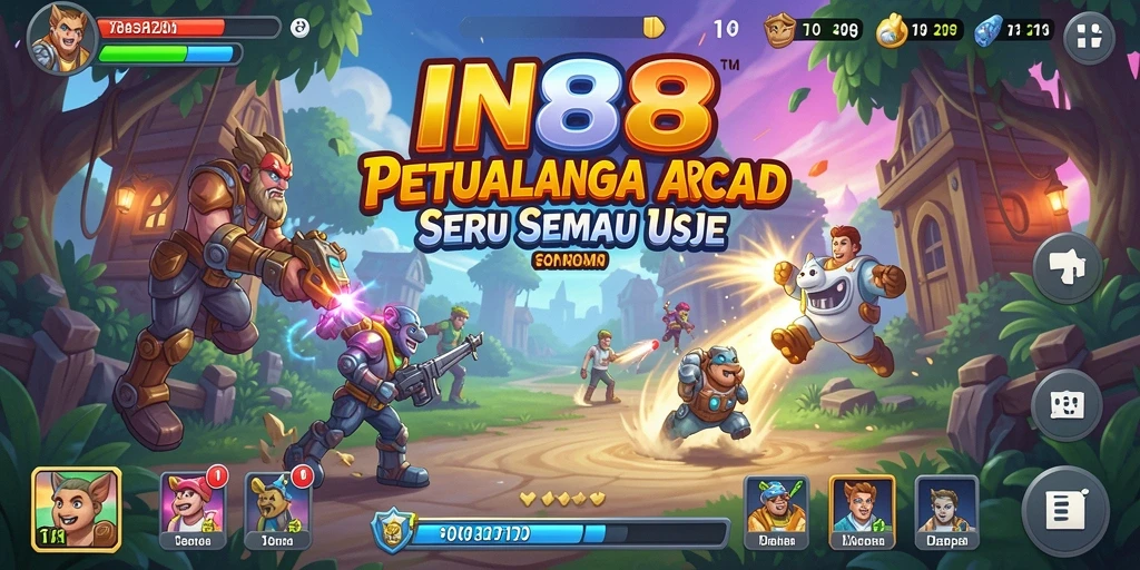Tangkapan layar gameplay utama IN88 menampilkan aksi seru dari permainan arcade.