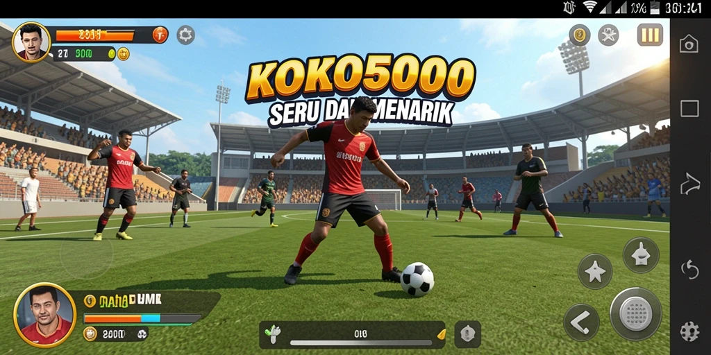 Tampilan gameplay KOKO5000 yang menarik dalam pertandingan olahraga.