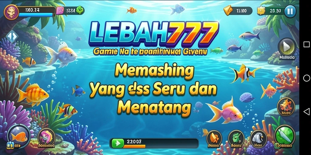 Tampilan gameplay memancing yang memukau di LEBAH777.