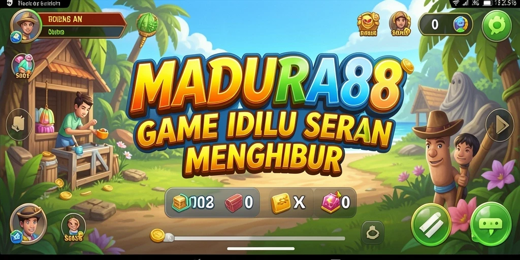 Tampilan gameplay Idle menarik dari MADURA88 yang penuh warna.