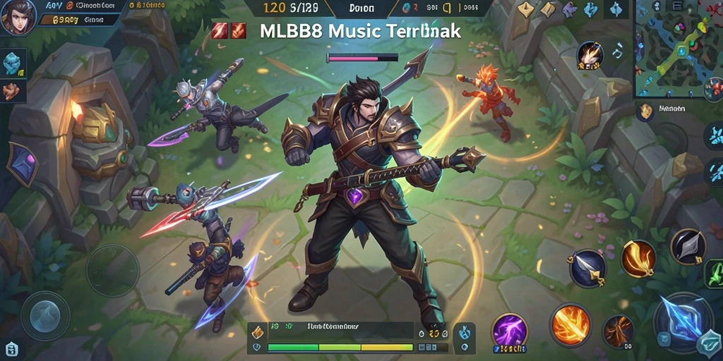 Tampilan gameplay MLBB8 yang mengasyikkan dengan lagu-lagu favorit.