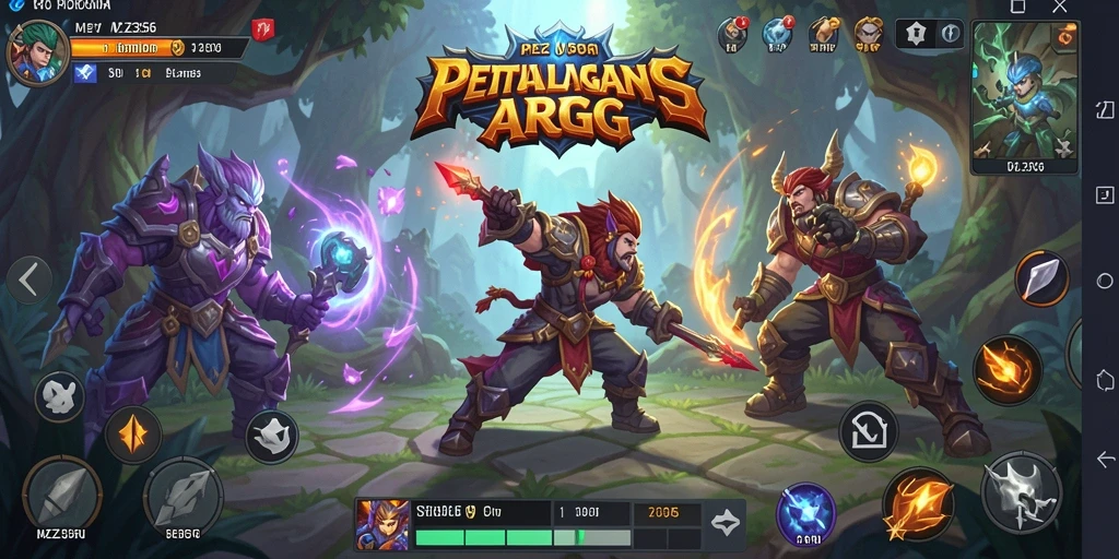 Screenshot gameplay MZ356 yang menunjukkan aksi seru dalam pertempuran ARPG.