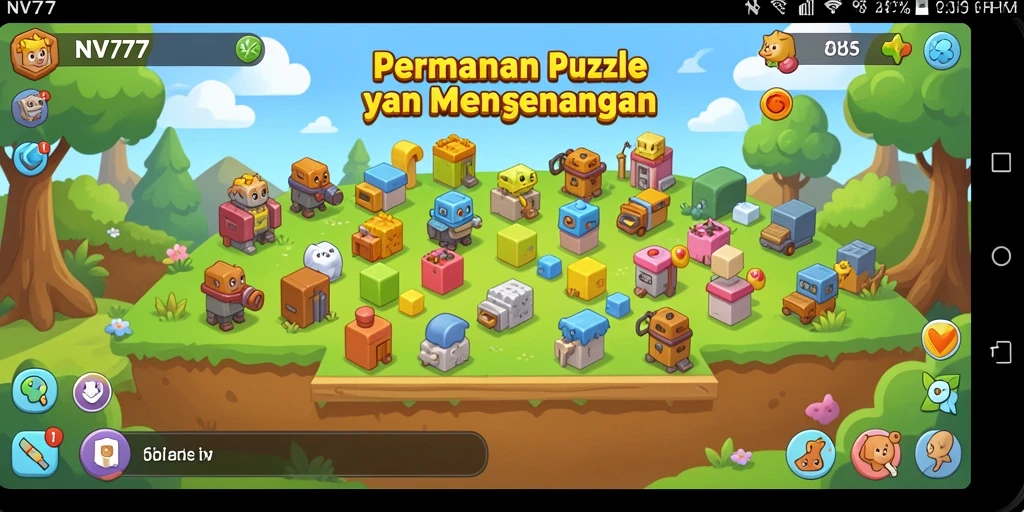 Gameplay NV77 dengan puzzle menantang yang menarik.