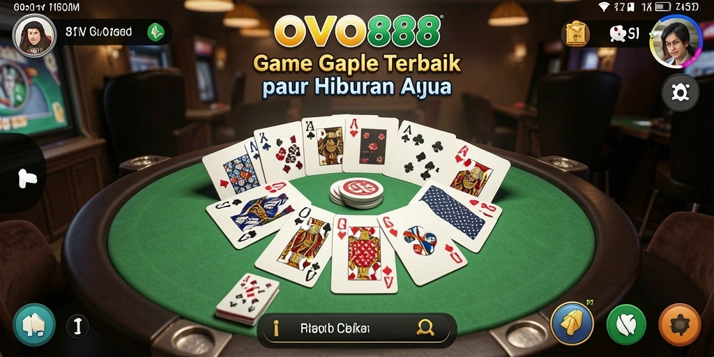 Tampilan gameplay OVO88 yang menarik dengan fitur Gaple.