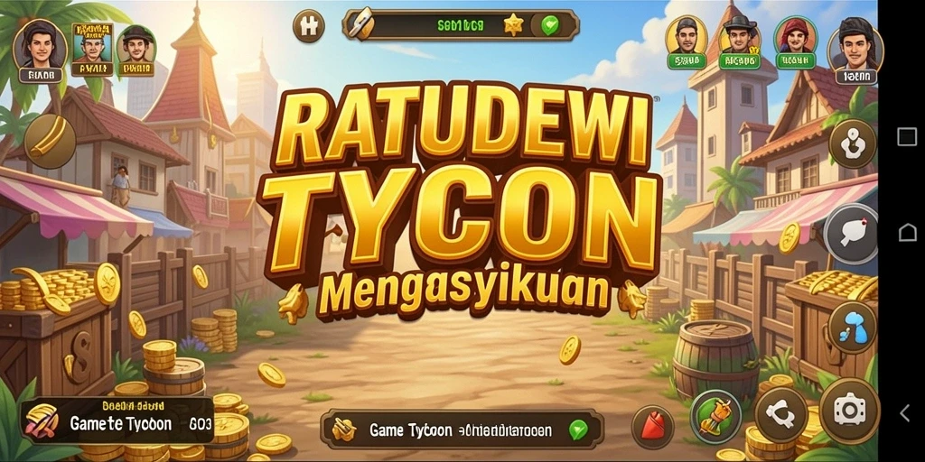 Tangkapan layar gameplay RATUDEWI menampilkan aktivitas pengelolaan bisnis yang seru.