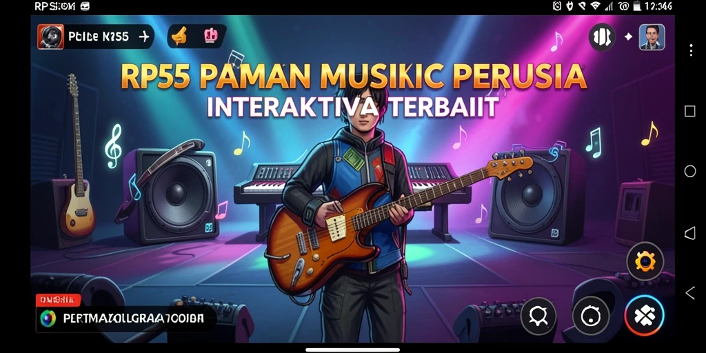 Screenshot gameplay RP55 menampilkan antarmuka interaktif yang menarik.