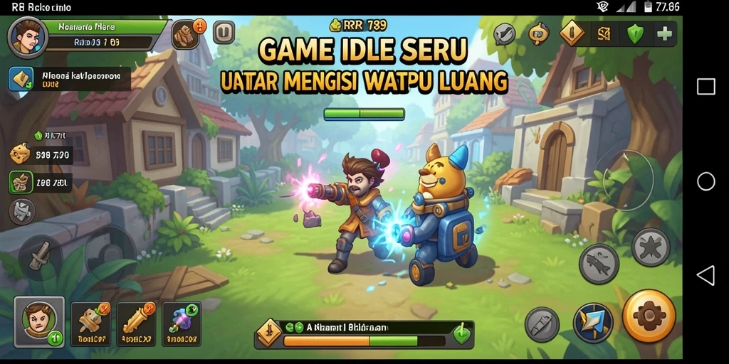 Screenshot RR789 menampilkan grafis menawan dari gameplay Idle yang seru.
