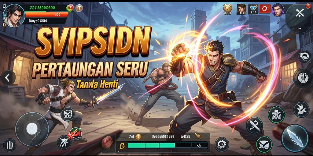 Screenshot gameplay SVIPSIDN menampilkan aksi pertarungan yang mendebarkan.